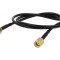 Cablu RF 50&Omega; 0,5m RP-SMA M-M Negru