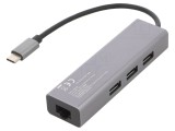 Adaptor USB-Fast Ethernet cu hub USB 3.0