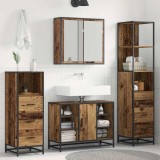 vidaXL Set de mobilier pentru baie 4 pcs Lemn vechi 80 x 33 x 60 cm 3402354