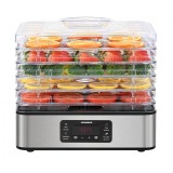 Cumpara ieftin Deshidrator de alimente Heinner DryMaster Pro, 200-400 W, 5 tavi inox, control electronic, display LED