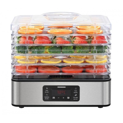 Deshidrator de alimente Heinner DryMaster Pro, 200-400 W, 5 tavi inox, control electronic, display LED foto