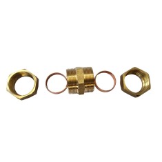 Racord compresie cu 2 inele, alama, FE, 22mm