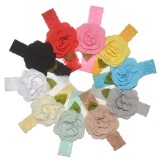 Bentita din dantela cu floare aplicata (Culoare: Albastru, Marime Disponibila: