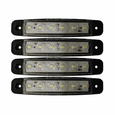 Lampa gabarit cu 6 LED-uri 12/24V set 4buc - Alb Garage AutoRide foto