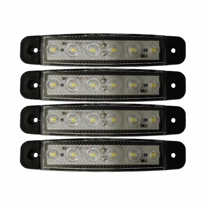 Lampa gabarit cu 6 LED-uri 12/24V set 4buc - Alb Garage AutoRide