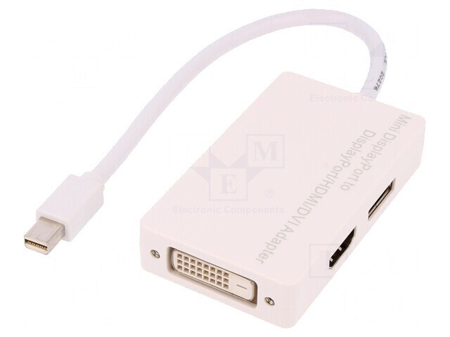 Adaptor mini DisplayPort la DisplayPort 1.1a Alb