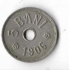 Moneda 5 bani 1906 - Romania foto
