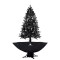 Brad de Craciun cu ninsoare si baza umbrela, negru, 190 cm, PVC