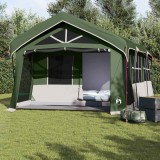 Cumpara ieftin Cort de camping verde, cu feronerie, pentru 10 persoane, rezistent la apă.
