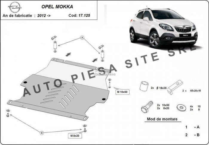 Scut metalic motor Opel Mokka fabricat incepand cu 2012 APS-17,125