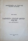 TWENTIETH CENTURY BRITISH POETRY. AN ANTHOLOGY-IRINA BURLUI