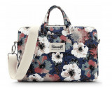 Canvaslife Navy Blue Navy Blue Laptop Case Bag 13&amp;#039; 14&amp;quot; Camellia Flowers
