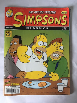 Simpsons, Classics, Das Grosse Fressen!, in germana, format mare, Winter 2009 foto