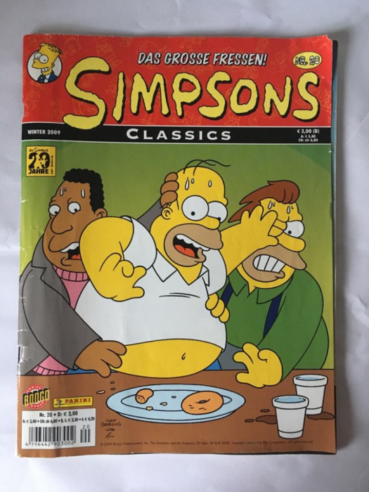 Simpsons, Classics, Das Grosse Fressen!, in germana, format mare, Winter 2009