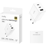 Cumpara ieftin Incarcator retea CUDY CH67, 67W, 3 porturi, alb