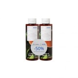 Demachiant corporal regenerant Korres cu ceai de mentă 2 x 250 ml (-50% la al doilea produs)