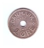 Moneda Danemarca 2 ore 1931, stare buna, curata, Europa, Bronz