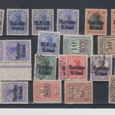 Lot ocupatia Germana in Romania 1917 - 1919 , 6 stampilate