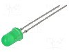 Dioda LED, 5mm, verde, 1...3,5mcd, 2mA, 1,9...2,2V, VISHAY - TLLG5420