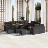 VidaXL Set de canapele pentru grădină 13 pcs Negru 80 x 80 x 71 cm 3363229