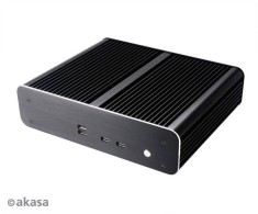 Carcasa AKASA A-ITX26-M1B THIN USB 2 Mini ITX Computer Euler Fara sursa foto