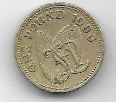 Moneda 1 pound 1986 - Guernsey foto