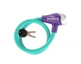Cablu antifurt Seven Frozen 2 pentru bicicleta, turcoaz