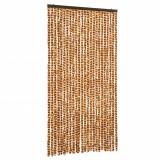 Cumpara ieftin Perdea pentru insecte, ocru si alb, 100x200 cm, chenille