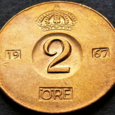 Moneda 2 ORE - SUEDIA, anul 1967 *cod 4671 A - excelenta