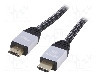 Cablu HDMI - HDMI, din ambele par&amp;amp;#355;i, HDMI mufa, 10m, negru, AKYGA - AK-HD-100P foto