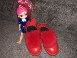 Pantofi rosii cu blanita marimea 24