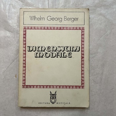 Wilhelm Georg Berger - Dimensiuni modale foto