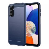 Husa carbon pentru samsung galaxy a14 4g / a14 5g, tech protects, blue