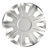 Capac roata auto Versaco Victory 15 inch argintiu, pentru jante din otel, ABS rezistent, montaj rapid, 1 bucata, protectie janta