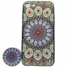 Husa apple iphone 7 plus/8 plus multicolor model paun + popsocket inclus, Flippy