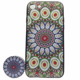 Husa Apple iPhone 6 Plus/6S Plus Multicolor Model Paun Popsocket inclus