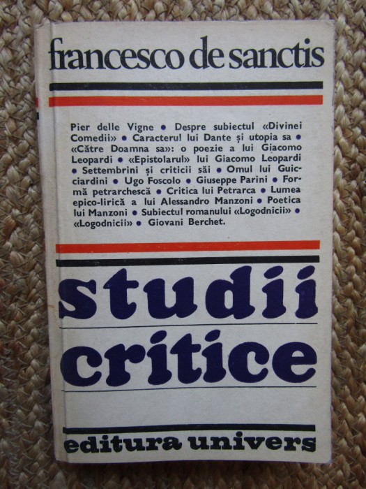 Studii critice- Francesco de Sanctis