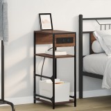 vidaXL Dulap de noapte Stejar brun 40 x 27 x 76 cm Lemn compozit