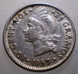 J.465 REPUBLICA DOMINICANA 10 CENTAVOS 1959 ARGINT