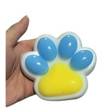 Jucarie Antistres Squishy, Cyrax, cu Revenire Lenta, Squeeze Pinch Family, Model Cat Paw, 12.5x10.5 cm, 220g, Ambalaj Transparent, Model 019, Multicol