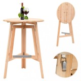 vidaXL Masă de bar pliabilă, 78 cm, lemn de brad