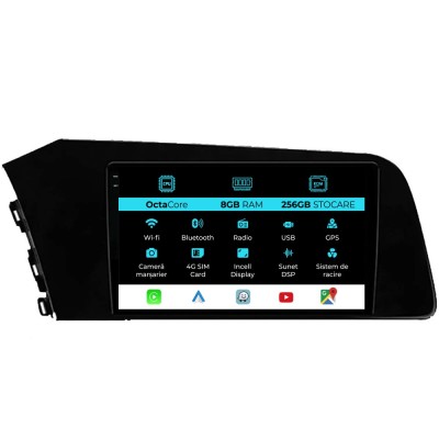 Navigatie Dedicata Hyundai Elantra (2020-2025), 9Inch, 8Gb Ram, 256Gb Stocare, Carplay foto