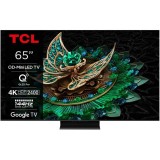Televizor MiniLed TCL 65C765, 164 cm, Smart Google TV, 4K Ultra HD, 100Hz, Clasa F (Model 2024)