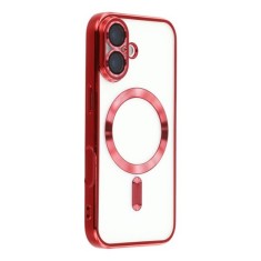 Husa compatibila cu IPhone 17, ALC MOBILE, pentru telefon mobil cu protectie pentru camera, Tehnologie MagSafe, rezistenta la socuri, contur Rosu