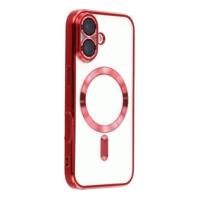 Husa compatibila cu IPhone 17, ALC MOBILE, pentru telefon mobil cu protectie pentru camera, Tehnologie MagSafe, rezistenta la socuri, contur Rosu foto