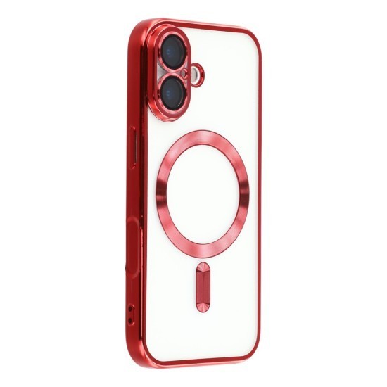 Husa compatibila cu IPhone 17, ALC MOBILE, pentru telefon mobil cu protectie pentru camera, Tehnologie MagSafe, rezistenta la socuri, contur Rosu