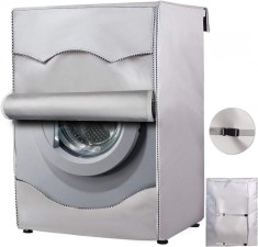Husa pentru masini de spalat rufe, impermeabil si protectie solara, cu fermoar, 60x50x85cm, Argintiu