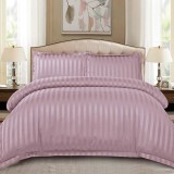 Cumpara ieftin Lenjerie Damasc Stripe Lila Inchis 4 Piese (Finet)