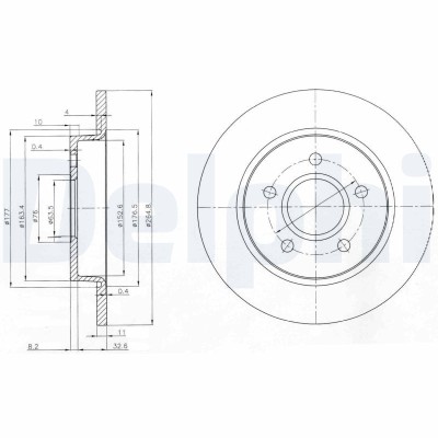 DELPHI BG3896 Disc frana foto