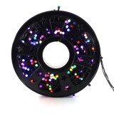Instalatie brad de craciun lineara, 8 jocuri de lumini, 50 m din care 1m prelungitor 220v, 498 led, controler, protectie anti-inghet, multicolor, Oem